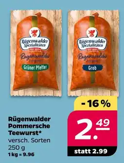 NETTO Rügenwalder pommesche teewurst grüner pfeffer Angebot