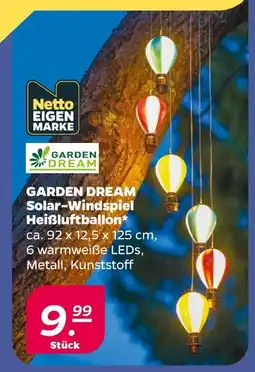 NETTO Netto eigenmarke garden dream solar-windspiel heißluftballon Angebot