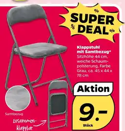NETTO Klappstuhl mit samtbezug Angebot