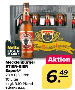 NETTO Mecklenburger stier-bier export Angebot
