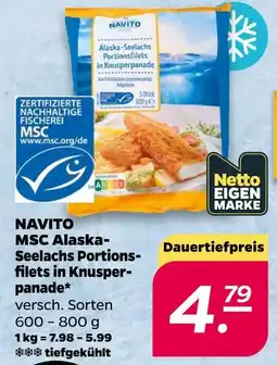 NETTO Navito msc alaska-seelachs portionsfilets in knusperpanade Angebot