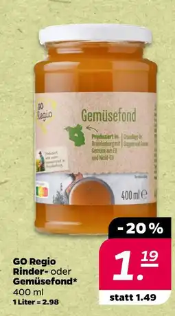 NETTO Go regio rinder- oder gemüsefond Angebot