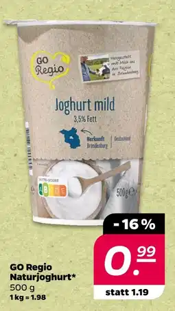 NETTO Go regio naturjoghurt Angebot