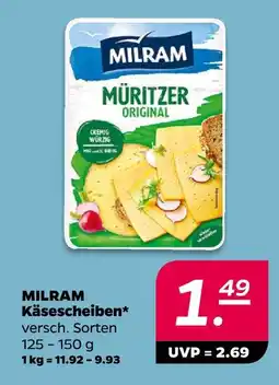 NETTO Milram müritzer original käsescheiben Angebot