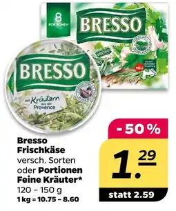 NETTO Bresso frischkäse oder portionen feine kräuter Angebot