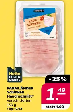 NETTO Netto eigenmarke farmländer schinken hauchschnitt Angebot
