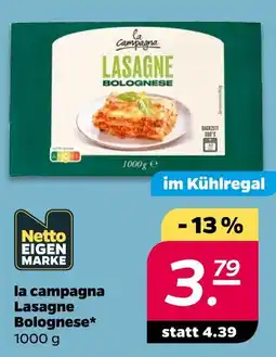 NETTO Netto eigenmarke la campagna lasagne bolognese Angebot
