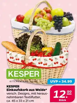 NETTO Kesper einkaufskorb aus weide Angebot