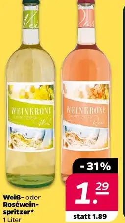 NETTO Weinkrone weiß- oder roséweinspritzer Angebot