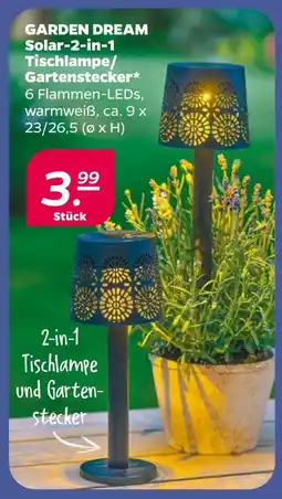 NETTO Garden dream solar-2-in-1 tischlampe/gartenstecker Angebot