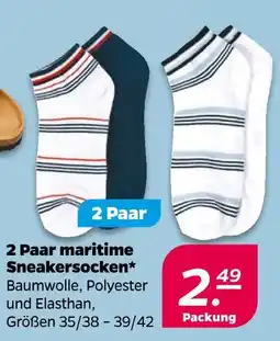 NETTO 2 paar maritime sneakersocken Angebot