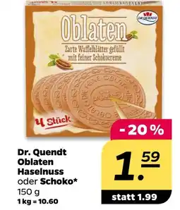 NETTO Dr. quendt oblaten haselnuss Angebot