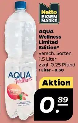NETTO Netto eigenmarke aqua wellness limited edition yumberry litschi Angebot