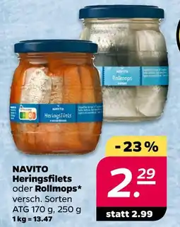 NETTO Navito heringsfilets oder rollmops Angebot