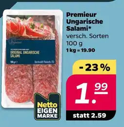 NETTO Netto eigenmarke premieur ungarische salami Angebot