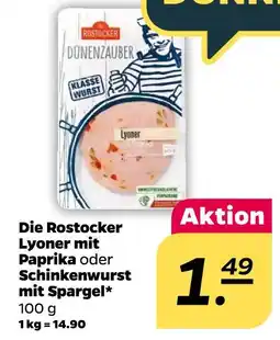 NETTO Rostocker lyoner mit paprika oder schinkenwurst mit spargel Angebot