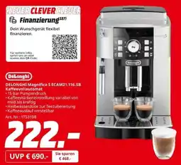 MediaMarkt DELONGHI Magnifica S ECAM21.116.SB Kaffeevollautomat Angebot