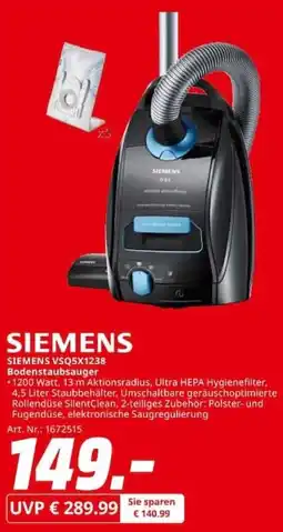 MediaMarkt SIEMENS VSQ5X1238 Bodenstaubsauger Angebot