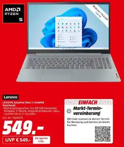 MediaMarkt LENOVO IdeaPad Slim 3 15AMN8 Notebook Angebot