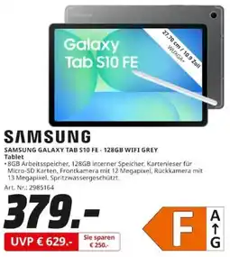 MediaMarkt SAMSUNG GALAXY TAB S10 FE-128GB WIFI GREY Tablet Angebot