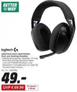 MediaMarkt LOGITECH G321 LIGHTSPEED Over-ear Gaming-Headset Angebot