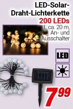 CENTERSHOP LED-Solar Draht-Lichterkette Angebot
