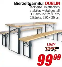 CENTERSHOP Bierzeltgarnitur DUBLIN Angebot