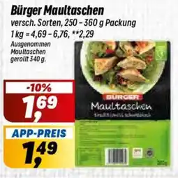 Simmel Bürger Maultaschen Angebot