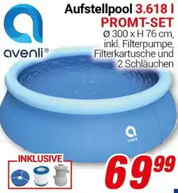 CENTERSHOP Avenli Aufstellpool 3.618 l PROMT-SET Angebot