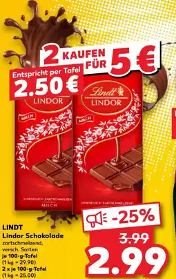 Kaufland LINDT Lindor Schokolade Angebot