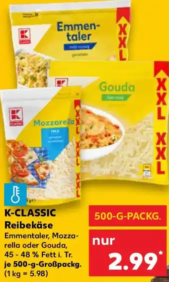 Kaufland K-CLASSIC Reibekäse Angebot