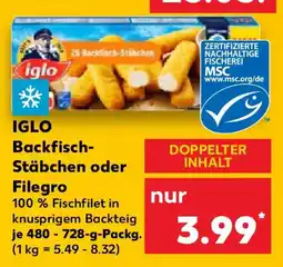 Kaufland IGLO Backfisch- Stäbchen oder Filegro Angebot