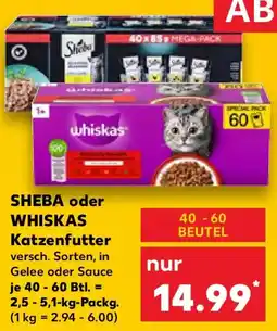 Kaufland SHEBA oder WHISKAS Katzenfutter Angebot