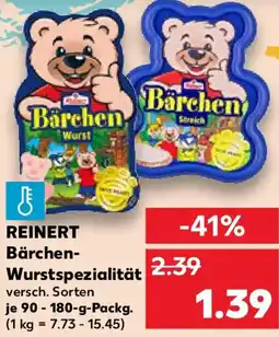 Kaufland REINERT Bärchen- Wurstspezialität Angebot