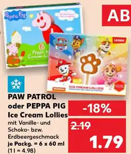 Kaufland PAW PATROL oder PEPPA PIG Ice Cream Lollies Angebot