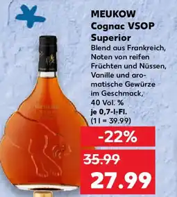 Kaufland MEUKOW Cognac VSOP Superior Angebot