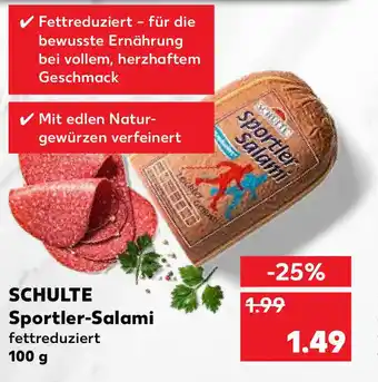 Kaufland Schulte Sportler-Salami 100 g Angebot