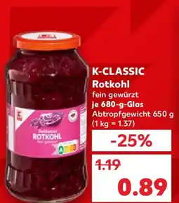 Kaufland K-CLASSIC Rotkohl Angebot