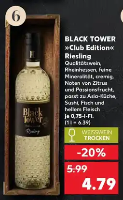 Kaufland BLACK TOWER Club Edition Riesling Angebot