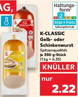 Kaufland K-CLASSIC Gelb- oder Schinkenwurst Angebot