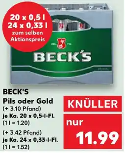 Kaufland BECK'S Pils oder Gold Angebot