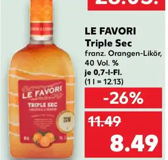 Kaufland LE FAVORI Triple Sec Angebot