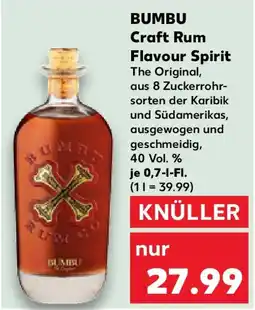 Kaufland BUMBU Craft Rum Flavour Spirit Angebot