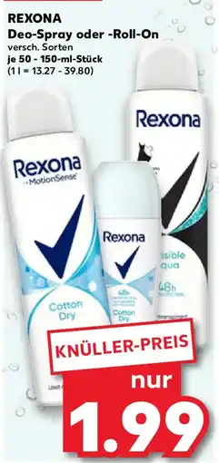 Kaufland REXONA Deo-Spray oder -Roll-On Angebot