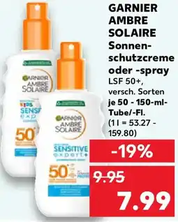 Kaufland GARNIER AMBRE Sonnenschutzcreme oder -spray LSF 50+ Angebot