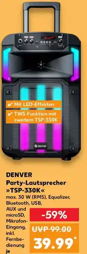 Kaufland DENVER Party-Lautsprecher TSP-330K Angebot