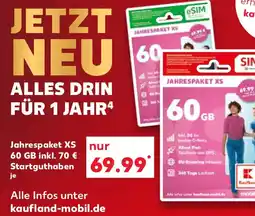 Kaufland Jahrespaket XS 60 GB Angebot