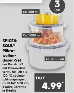 Kaufland SPICE& SOUL Mikrowellen dosen-Set Angebot