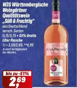 Simmel WZG Württembergische Weingärtner Qualitätswein ,,Süß & Fruchtig" Angebot