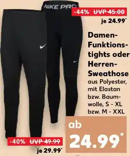Kaufland NIKE PRO Damen- Funktionstights oder Herren- Sweathose Angebot